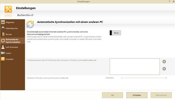 Automatische Synchronisation mit einem anderen PC