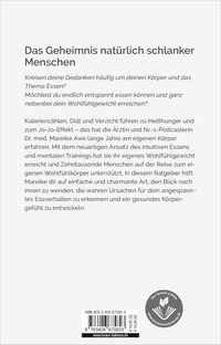 Wohlfühlgewicht - Buchcover - Rückseite Wohlfühlgewicht